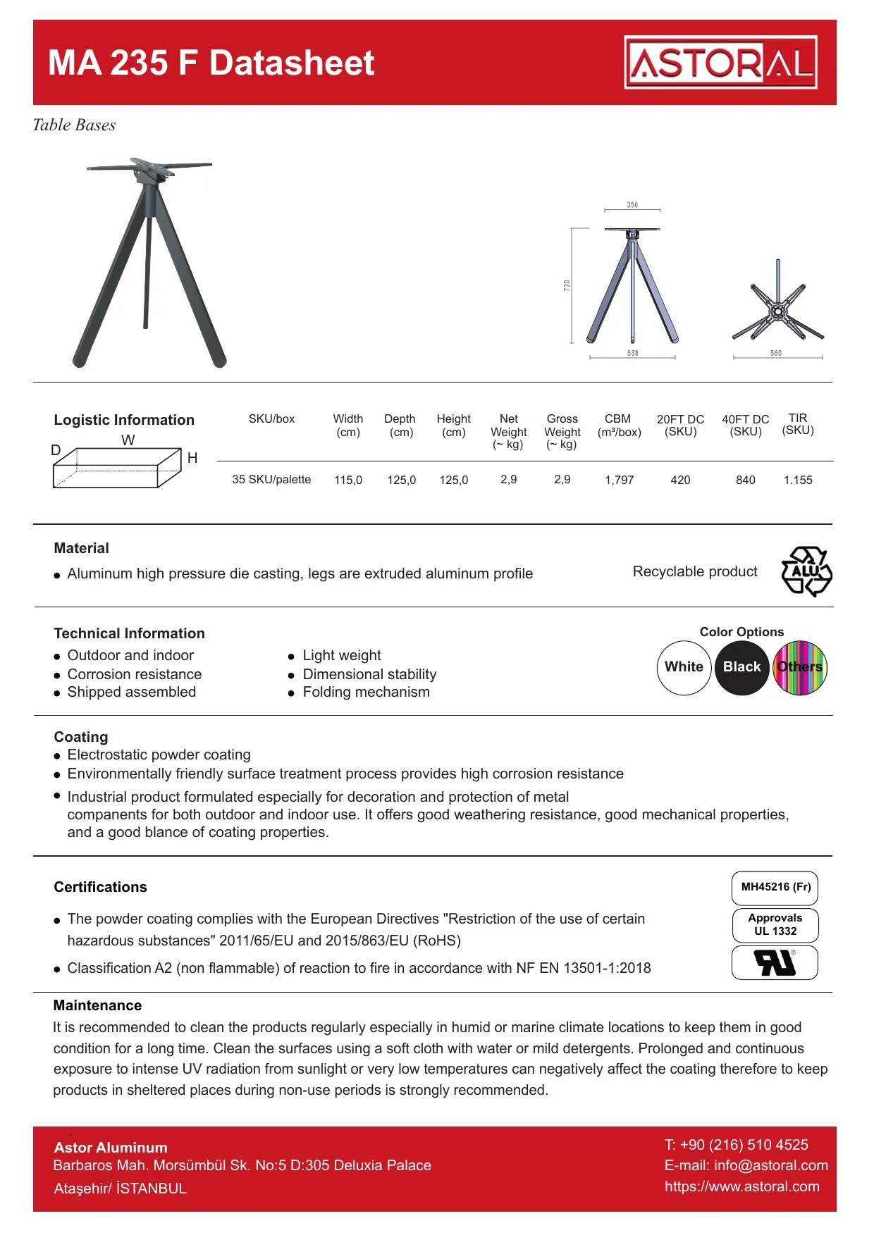 Tablebase MA235 F TDS